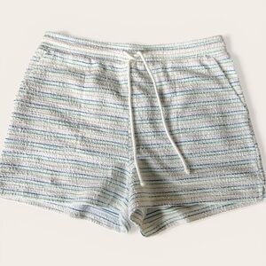 LOFT Striped Women's Pull On Textured Shorts Size Medium